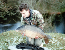 24lb 7oz, December 1990, a special moment for Andrew van Koutrik at South Aller.